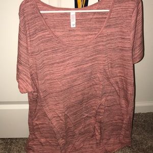 Lularoe pink and grey top
